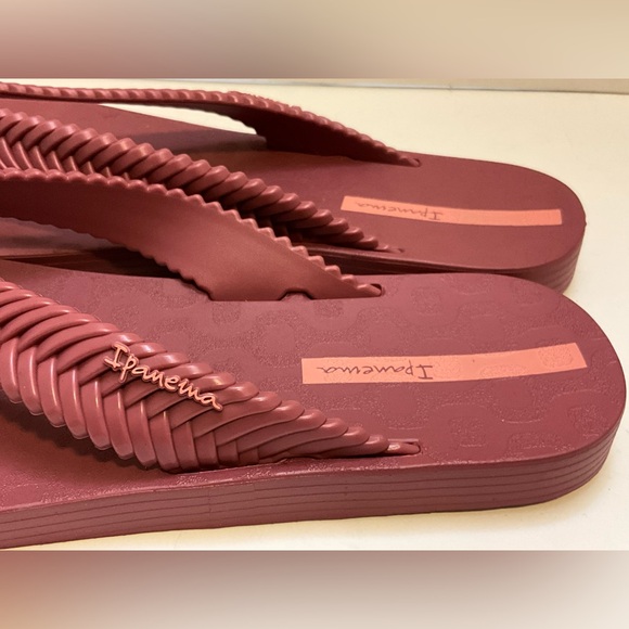 Ipanema burgundy sandals slippers 9 - Picture 4 of 12